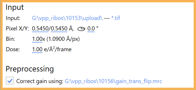 Input Folder Settings