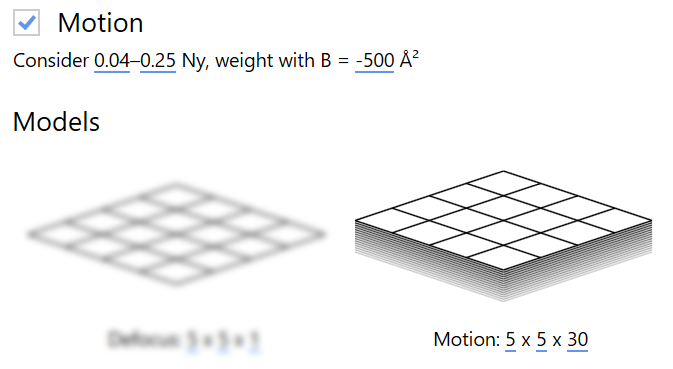 Motion settings